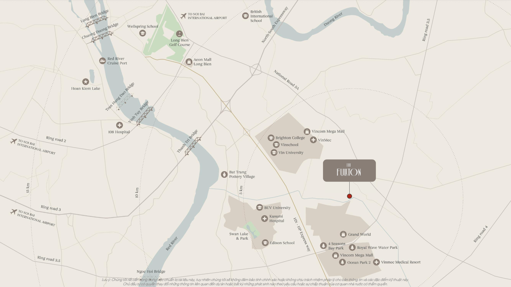 Vị trí “trái tim” The Fullton: Tọa độ giao lộ vàng – Hàng xóm của Ocean Park 2 và các trường đại học quốc tế
